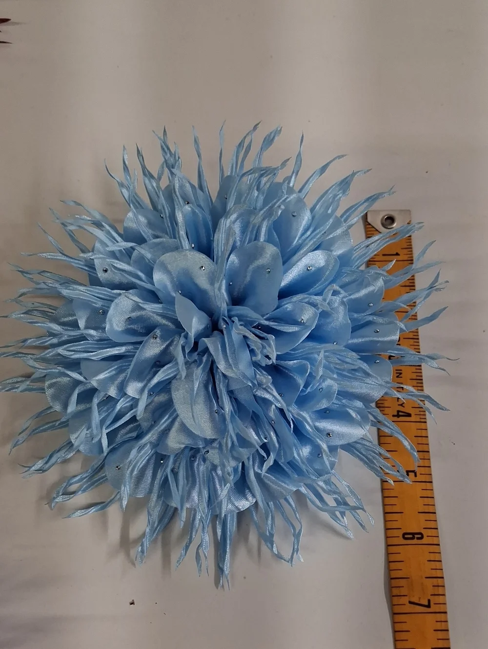 4 Dainty Spiky Fabric Flower Brooch Pin for Women